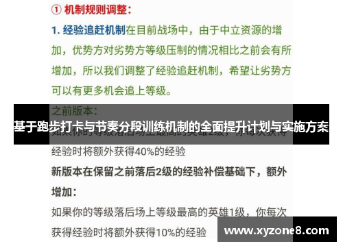 基于跑步打卡与节奏分段训练机制的全面提升计划与实施方案